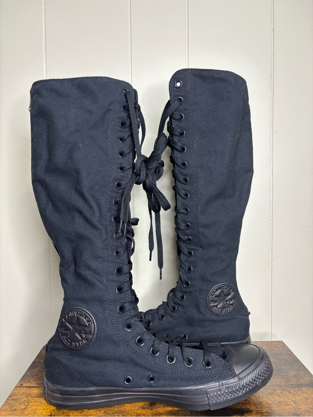 Converse Chuck Taylor All Star XX Hi All Black Boots Womens Size 9 - Picture 5 of 9